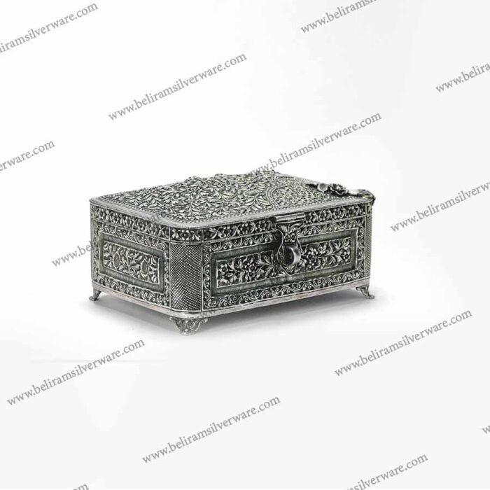 Nakshi Floriated Rectangle silver antique box