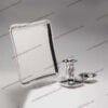 Square Silver Plate With Katori & Glass