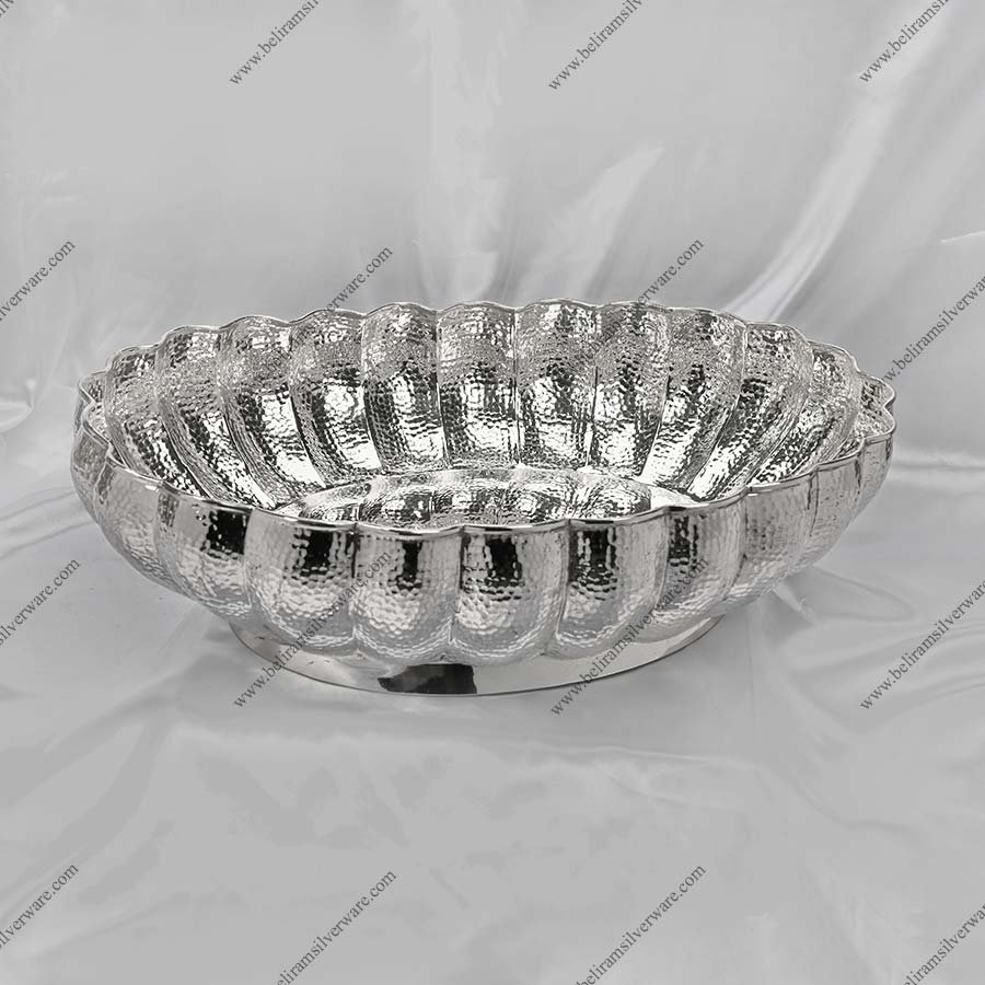 Buy Belirams Wonderful Set of Four Different Mini Shell Dish in Silver.  Fine Silver Natural Shell Dish in Silver Coated. - 6x6x3 cm Average Size of  Each Piece - Silver Handicraft Online
