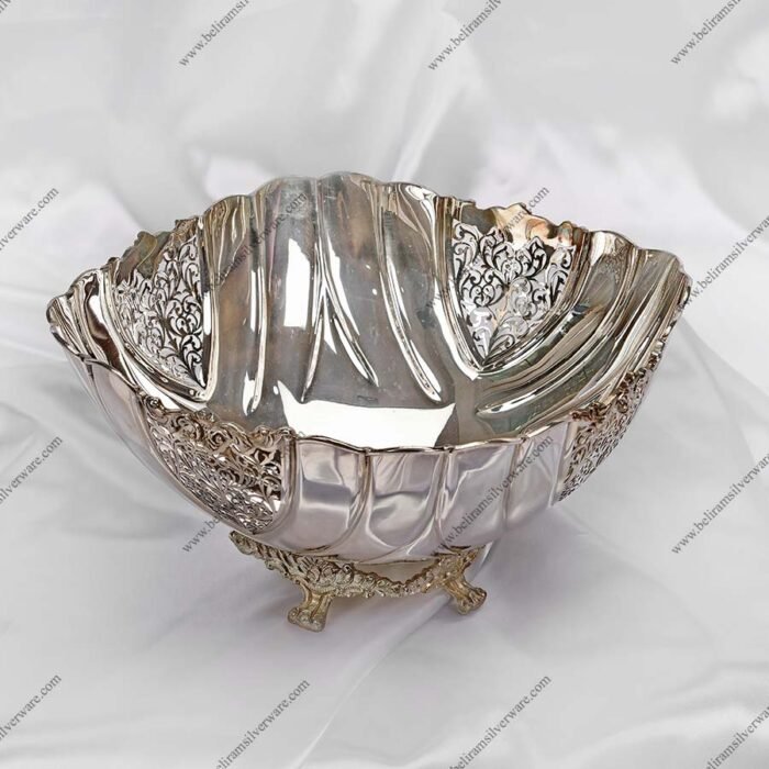 Cutwork Designer Silver Bowl