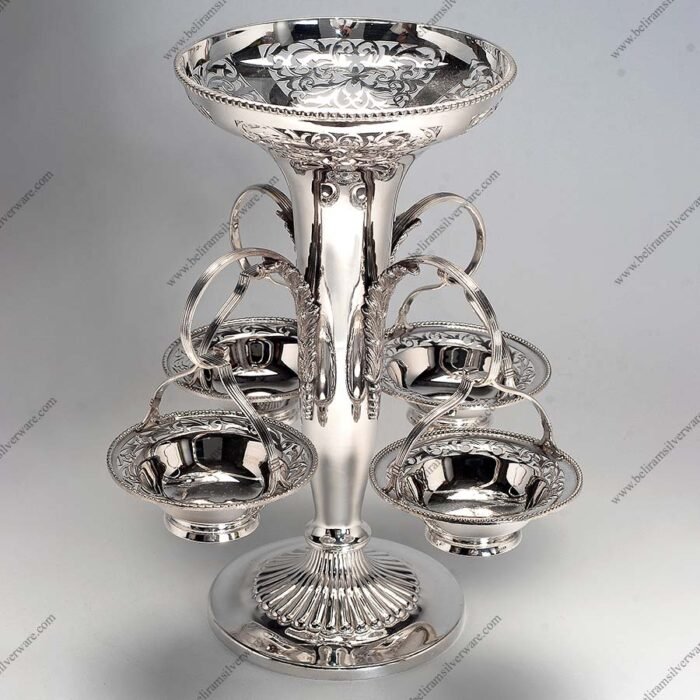 Elegant Modern Design Silver Bowl Centerpiece