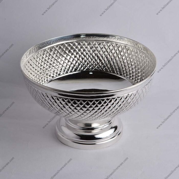 Weave Design Silver Bowl