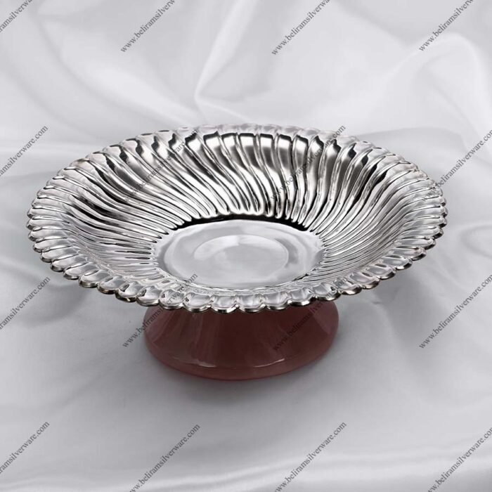 Sunflower Design Silver Bowl