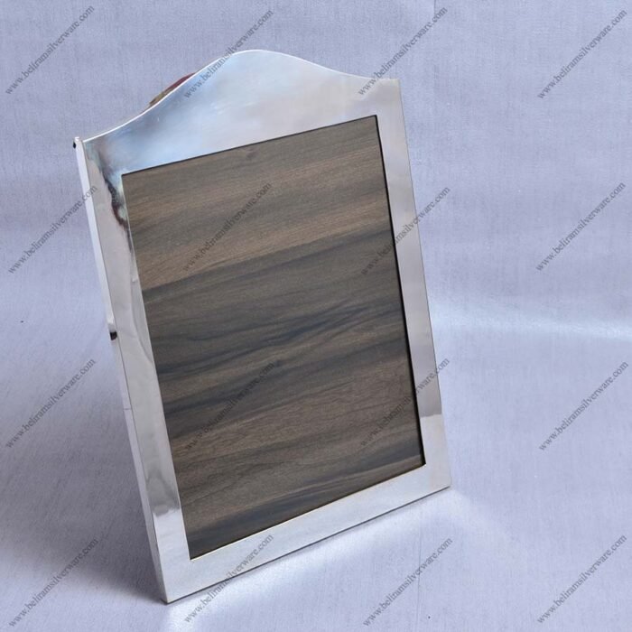 Minimalistic Glossy Finish Silver Photo Frame