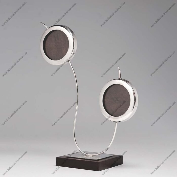 Round Modern Design Silver Photo Frame