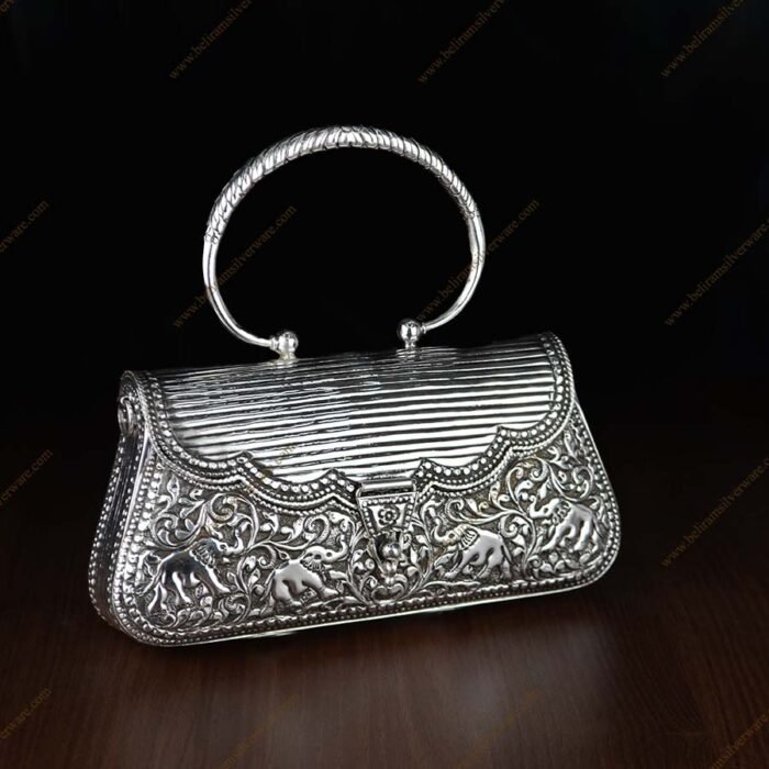 Silver Bejeweled Luxury Crystal Diamond Top Handle Embellished Evening  Clutch Bag - Etsy