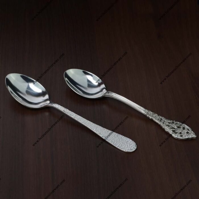 Nakshi & Textured Design Silver Spoon Set