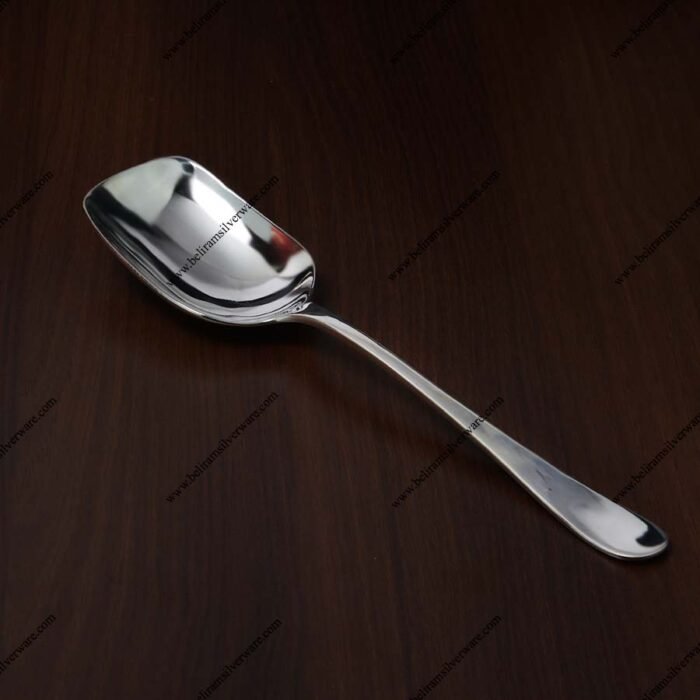 Minimalistic Silver Serving Spoon