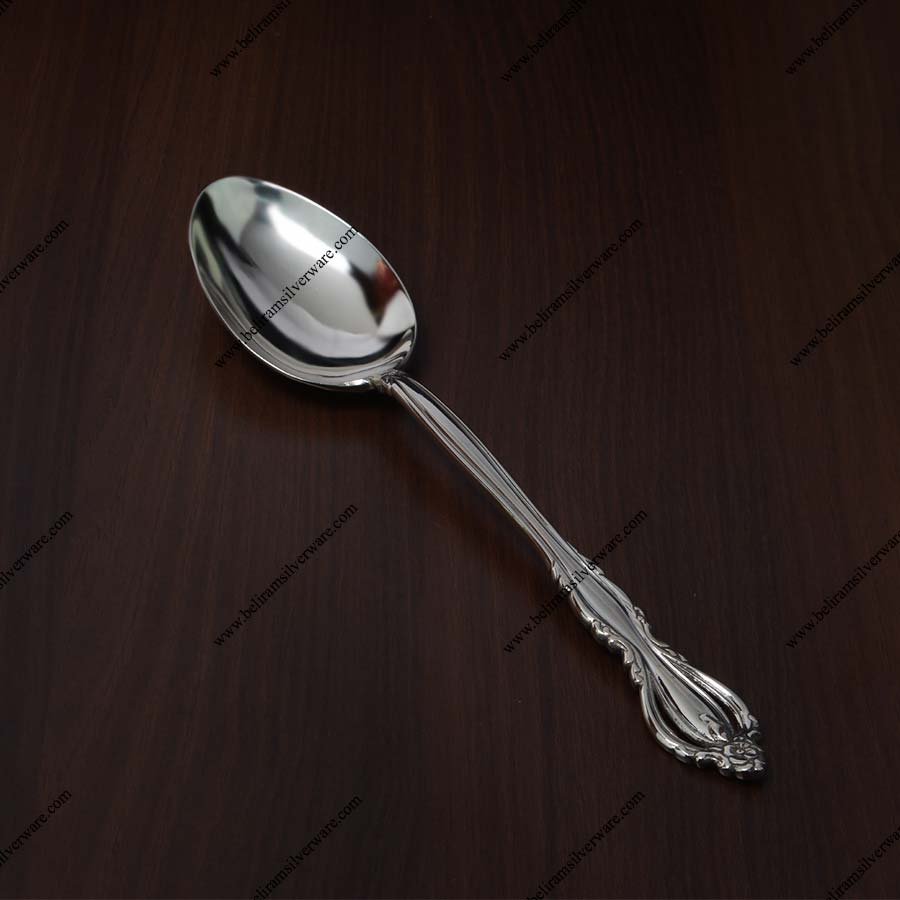 Nakshi Handle Silver Spoon