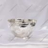 Polygon Edged Hammered Silver Bowl