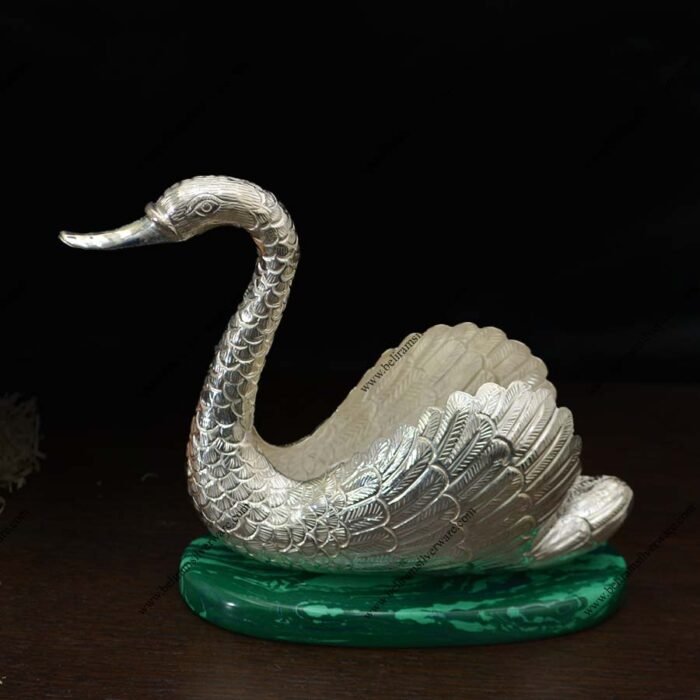 Swan Designer Silver Bowl