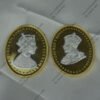 Oval King George And Queen Victoria Silver Coin