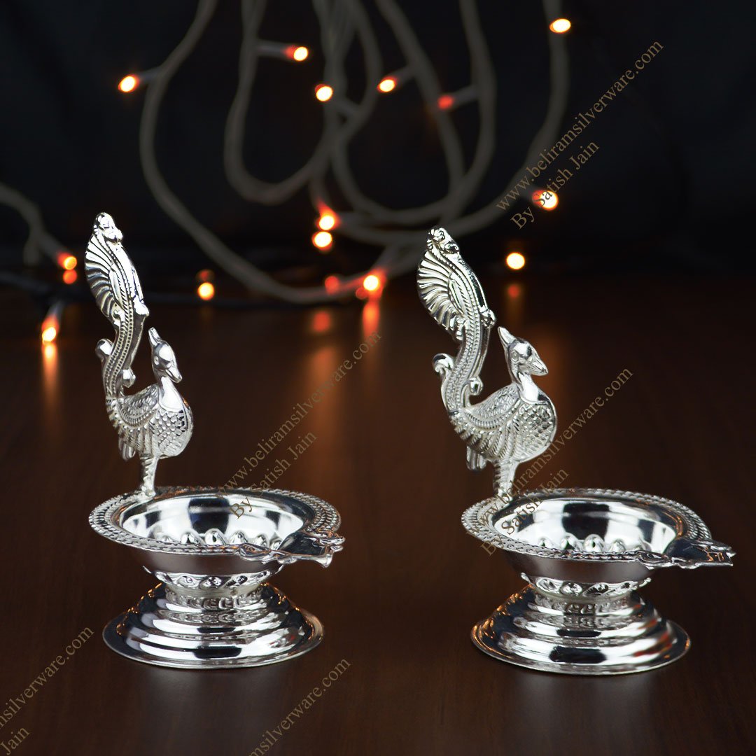 925 Antique silver Diya Set - Soni Jewellers Store
