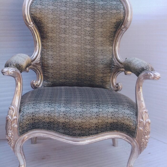 Victorian Style Royal Silver Chair